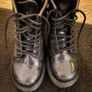Toddler glitter black Dr martens